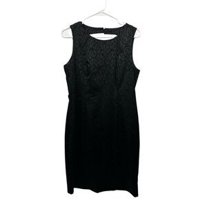 Divided H & M‎ Tank Dress Women's Size 12 Muted Leopard Cheetah Black